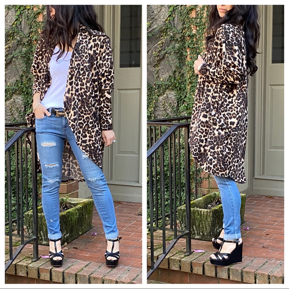 ✨LAST ONE✨Gorgeous Leopard print open cardigan - Picture 3 of 8